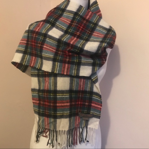 Louisa Perini Cashmere Plaid Fringed 